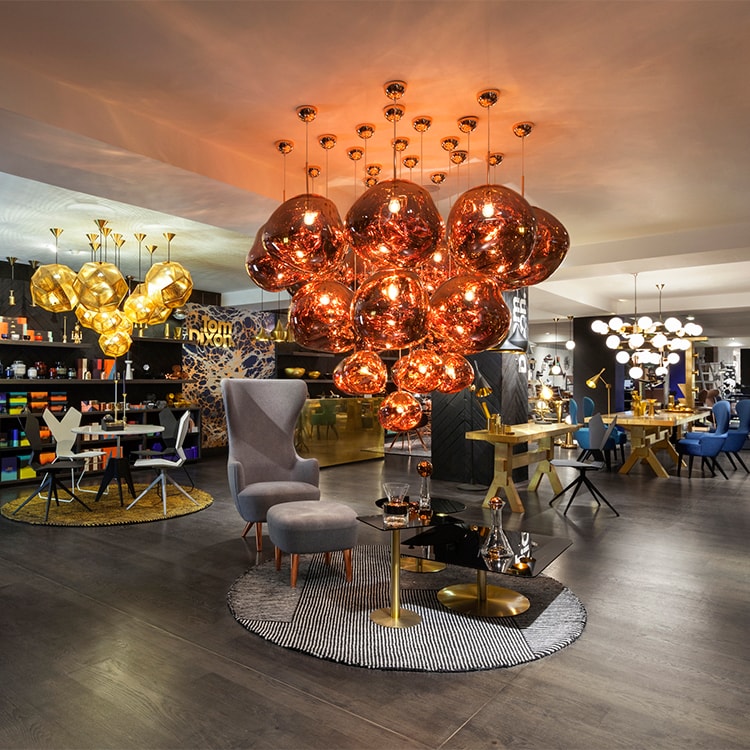 Tom Dixon MELT PENDANT LIGHT Gold One Two modern lighting factory