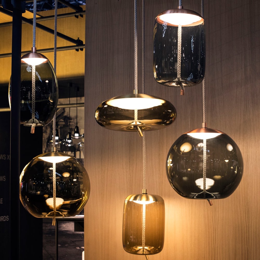 Brokis knot Amber glass pendant lamp A One Two modern lighting factory